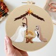thumbnail image 1 of Wzzjkit Vintage Religious Hand Embroidery Diy Handmades Fabric Material Kit Creatives Needlework Embroidery, 1 of 5