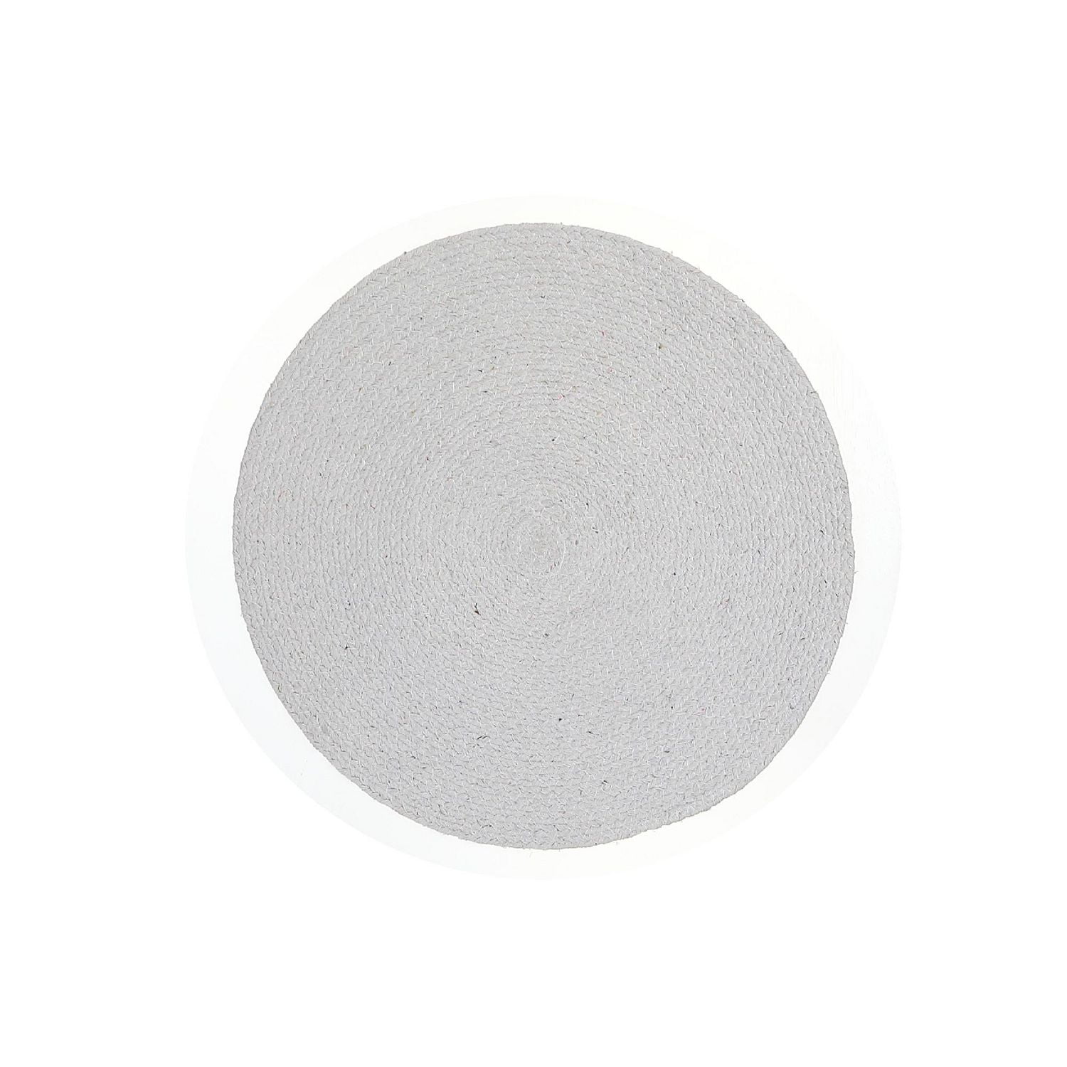 IH Casa Decor Imprimé Round Cotton Corde Placemat Black Baroque - Ensemble De 12