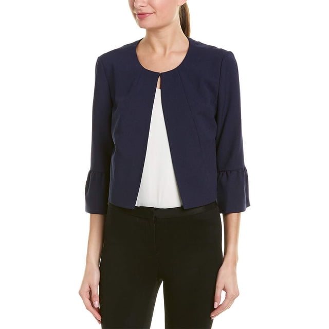 Karl Lagerfeld Paris Women's Cropped Bell Sleeve Jacket, Eclipse, Small