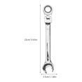 thumbnail image 2 of BRIGHTFUFU Dual Head Wrench for Mechanics Ratcheting Steel Silver Tool 1Pack, 2 of 8