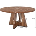 thumbnail image 5 of Tribesigns Rustic Farmhouse Round Dining Table for 4-6, 5 of 5