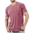 thumbnail image 1 of Plebaso Men's Short Sleeve Crew Neck T-Shirts Casual Solid Color Tshirts Breathable Mens Summer Basic Tees, 1 of 5