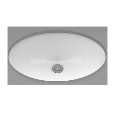 16.5 inch by 13.25 inch Oval Undermount Bathroom Sink in white