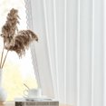 thumbnail image 2 of Curtainking Linen Curtains White Curtains with Lace Trim for Living Room 63 Inch Long Rustic Farmhouse Curtains Rod Pocket Semi Sheer Light Filtering Drapes Bedroom Window Curtain 2 Panels, 2 of 8