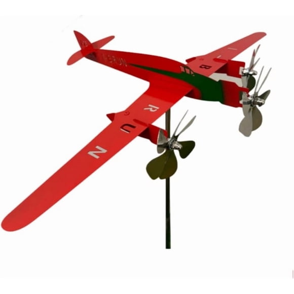 Outdoor Decorations for Garden Metal Iron Products Aircraft Wind Turbine Aircraft Windmill Outdoor Decoration Metal Windmill Decor