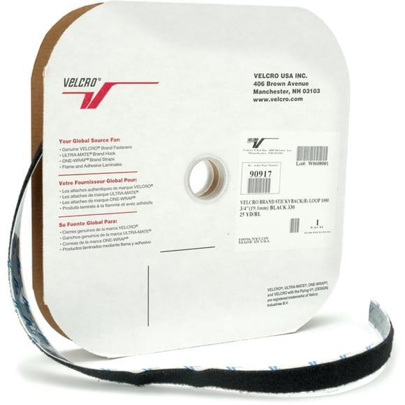 Velcro(R) Brand Sticky Back Hook Tape .75"X25yd-Black