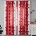thumbnail image 2 of Christmas Curtain Lights,Long Curtain Rod 1Pc Red Christmas Snowman Curtains with Rods Christmas Curtains Christmas Theme Printed Sunshade Curtains Red Christmas Lights, 2 of 6