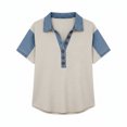 thumbnail image 4 of Fashion Women's Summer Short Sleeve Round-Neck Solid Regular Tank Tops, 4 of 4
