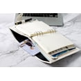 thumbnail image 4 of Moterm A5 Luxe Rings Planner - Genuine Leather Binder Organizer (30mm Ring, Pebbled-Cream), 4 of 7