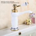 thumbnail image 2 of VIFER Floral Pattern Single Handle Mixer Tap Cold/Hot Water Faucet for Bathroom Basin Sink Single Handle Mixer Kitchen Sink Water Tap (White), 2 of 8
