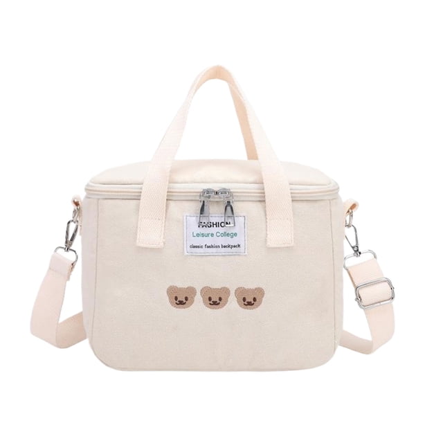VONKY Convenient Lunch Handbag With Waterproof Fabric Moms Small Stature And Large Storage Capacity Diaper white