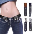thumbnail image 1 of 4PCS No Buckle Belt Creative Stretch Belt Buckle Free Elastic Belt for Men Women, 1 of 10