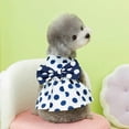 thumbnail image 5 of Retro Bow Dog Dress - Polka Dot Polyester Costume, D-Ring Leash Attachment, for Small Dogs/Cats, 56g, 5 of 5