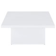 thumbnail image 3 of Coaster Devar Square Engineered Wood Coffee Table in White High Gloss, 3 of 8