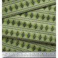 thumbnail image 3 of Soimoi Rayon Crepe Fabric Diamond & Paisley Block Print Fabric by Yard 46 Inch Wide, 3 of 3