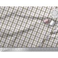 thumbnail image 2 of Soimoi Purple Silk Fabric Window Pane Check Print Fabric by Yard 42 Inch Wide, 2 of 3
