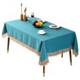 thumbnail image 2 of MAWCLOS Table Cloths Washable Tablecloths Covers Lace Tablecloth Home Decor Vintage Embroidered Polyester Waterproof Green 55"x 79"/ 140cm*200cm, 2 of 8