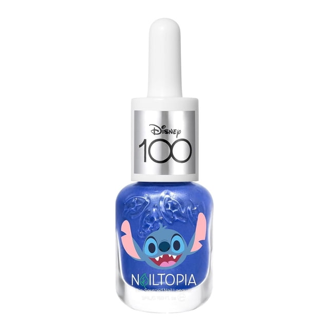 Nailtopia Vernis à Ongles Biosourcé Sans Éclats Collection Disney Stitch - Vernis Infusé Superaliment - Formule Résistante aux Éclats - Séchage Rapide, Tenue Longue Durée - Bleu Métallisé - 0,169 oz