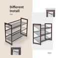 thumbnail image 4 of Costway 3-Tier Shoe Rack Adjustable to Flat Slant Shoe Organizer Holder Stand, 4 of 10