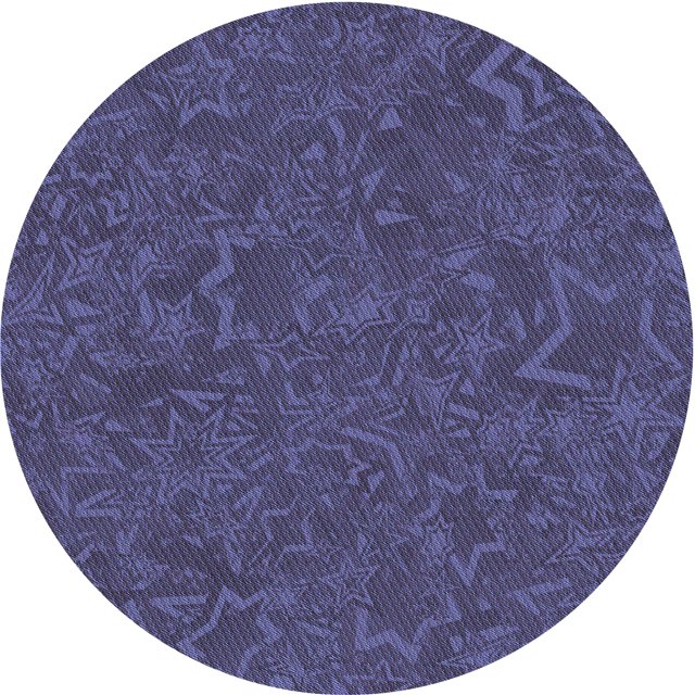 Ahgly Company Tapis Rond Lavable en Machine Intérieur Transitionnel Bleu Ardoise, 3 Pieds Rond