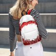 thumbnail image 5 of Vsdgher Winter Christmas Snowflake Print Canvas Backpack Travel Rucksack Unisex Knapsack 15.7/17.7Inch Laptop Backpack for Work,College-Small, 5 of 5