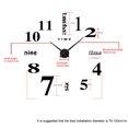 thumbnail image 3 of Wweixi 3D Mirror Wall Sticker Clock Acrylic Decorative Mirror Watch Home Room DIY Decoration Tool, 3 of 6