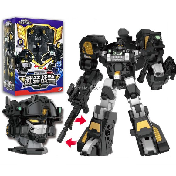 Mini Force Plus Fort Police Robot Transformable Jouet Figurines d'Action MiniForce X Transformation Patrouille Robot Flic Jouet pour Cadeau Enfant