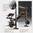 thumbnail image 4 of GIKPAL 6-in-1 Multi-Purpose Adjustable Weight Bench Workout Bench Set with Barbel Rack and Leg Developer for Home Gym Full Body Function Strength Training(excluding Barbell and Weight Plate), 4 of 7