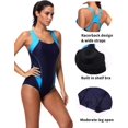 thumbnail image 2 of Charmo Womens Pro One Piece Athletic Bathing Suit Color Block Swimsuit, 2 of 6