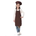 thumbnail image 1 of TOPTIE Kids Apron and Chef Hat Set, Adjustable Cotton Child Cooking Kitchen Apron, S-XXL-Coffee-XL, 1 of 8
