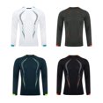thumbnail image 3 of Wangsaura Men Sports Shirt, Long Sleeve Elastic Quick Drying Tops, 3 of 5