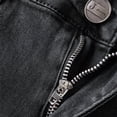 thumbnail image 3 of Bigersell Womens Cargo Jeans Cropped Jeans Clearance Ladies Jeans Trendy Fall 2023 Jegging Denim Pants Button Closure Ripped Straight Leg Jeans Female Fitted Mid Waist Long Pants Style J-64 Black S, 3 of 7