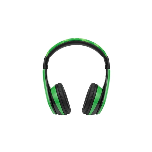 eKids Minecraft Kids Bluetooth Headphones, Wireless Headphones with Microphone Includes Aux Cord, Volume Reduced Kids Foldable Earphones