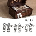 thumbnail image 3 of 30pcs Antique Bronze Iron Padlock Hasp Hook Lock For Mini Jewelry Wooden Box, 3 of 5