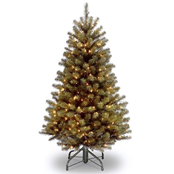 National Tree Arbre d'Épinette North Valley de 4,5 Pieds avec 200 Lumières Claires, Articulé (NRV7-300-45)