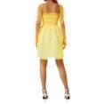 thumbnail image 4 of Robe Décontractée Femme Été Couleur Unie Col Carré Manches Longues Transparentes une-Pièce S/M/L/TG, 4 of 5