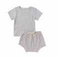 thumbnail image 1 of Birdeem Childrens Clothing New Summer Stripe T-Shirt Short Sleeve Shorts Two Piece Set Multi-Color Style, 1 of 9