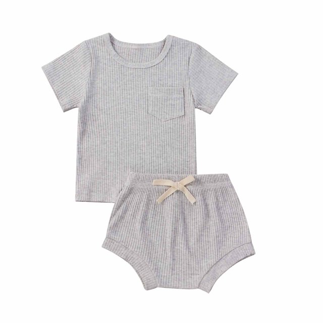 Birdeem Childrens Clothing New Summer Stripe T-Shirt Short Sleeve Shorts Two Piece Set Multi-Color Style