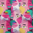thumbnail image 1 of oneOone Cotton Poplin Medium Pink Fabric Abstracts Craft Projects Decor Fabric Printed By The Yard 56 Inch Wide, 1 of 5