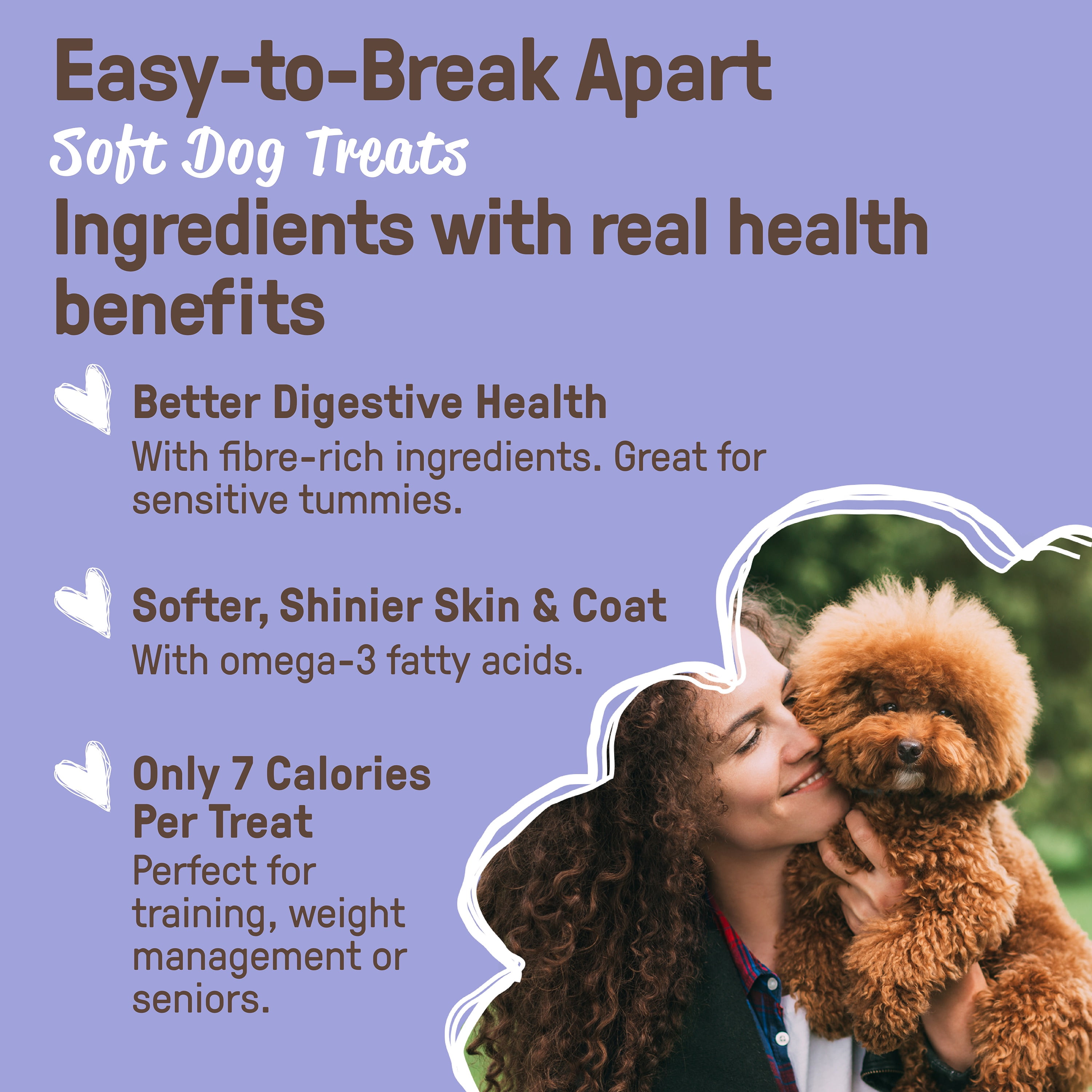 COOKIE PAL Blueberry & Pumpkin Soft Baked Bites, Human Grade, Organic Dog Treats 500g