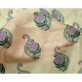thumbnail image 4 of oneOone Silk Tabby Fabric Leaves & Floral Block Printed Craft Fabric BTY 42 Inch Wide, 4 of 4