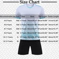thumbnail image 3 of hengsof Ensemble de Maillot de Football à la Mode pour Enfants, Haut à Manches Courtes Col Ras du Cou, Short à Taille Élastique Tenue de Sport, Confortable Respirant Absorbant la Sueur Séchage Rapide Uniforme de Sport Deux Pièces, 3 of 4