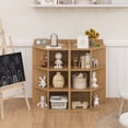 thumbnail image 4 of Costway 3-Tier Kids Corner Toy Storage Organizer with USB Ports and Outlets 9 Cubbies Natural, 4 of 9