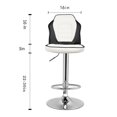 thumbnail image 2 of Magshion Tabourets de Bar Modernes de Course Confort Supplémentaire Chaise Réglable Pivotante Couleur Mixte Ensemble de 2 (Noir/rouge), 2 of 2