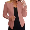 thumbnail image 4 of IMENGL Manteau cardigan Court à Col Cranté à Manches Longues d'Automne Brun, Rose 4TG, Taille M-5TG, 4 of 7
