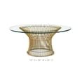 thumbnail image 1 of Coffee Table With Tempered Glass And Gold Legs, 1 of 3