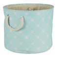 thumbnail image 1 of Design Imports CAMZ14221 Polyester Trellis Paw Round Pet Bin, Light Aqua - Medium, 1 of 4