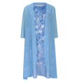 thumbnail image 4 of JUNWELL Robes pour Mère de la Mariée Ensemble Deux Pièces pour Femmes Robe Midi à Imprimé Floral avec Cardigan en Mousseline de Soie Formelle de Fête Sans Manches Grande Taille Robes d'Invitée de Mariage pour Femmes 2024 Tenue de Villégiature, 4 of 6