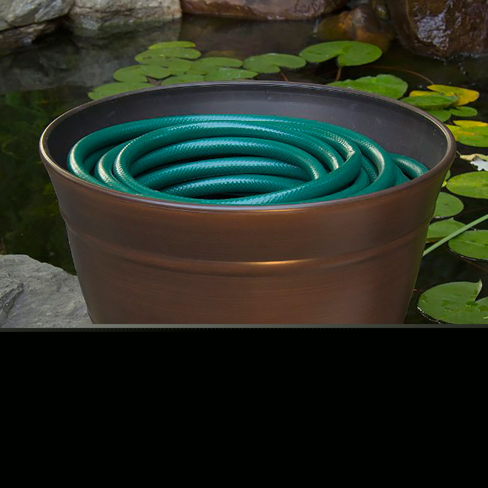 thumbnail image 4 of Liberty Garden Banded High Density Resin Hose Holder Pot with Drainage (3 Pack), 4 of 6