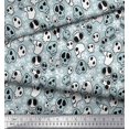 thumbnail image 3 of Soimoi Modal Satin Fabric Crossbone & Skull Halloween Print Fabric by The Yard 42 Inch Wide, 3 of 3